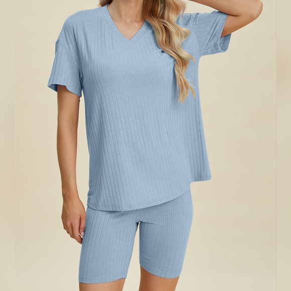 Ribbed Harmony Set - Light Blue - Picture 3 of 5